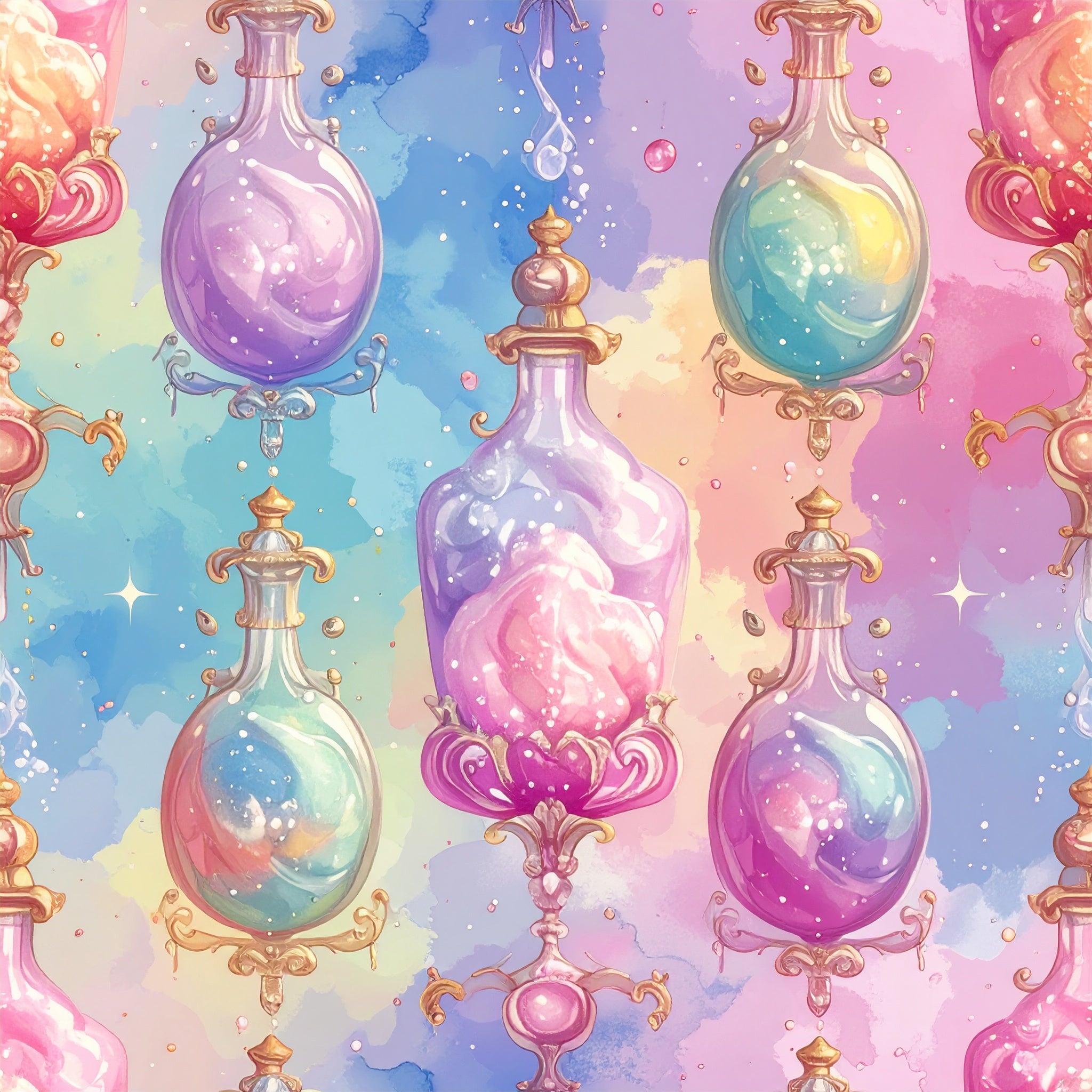 Candy Potion Laboratory Wallpaper