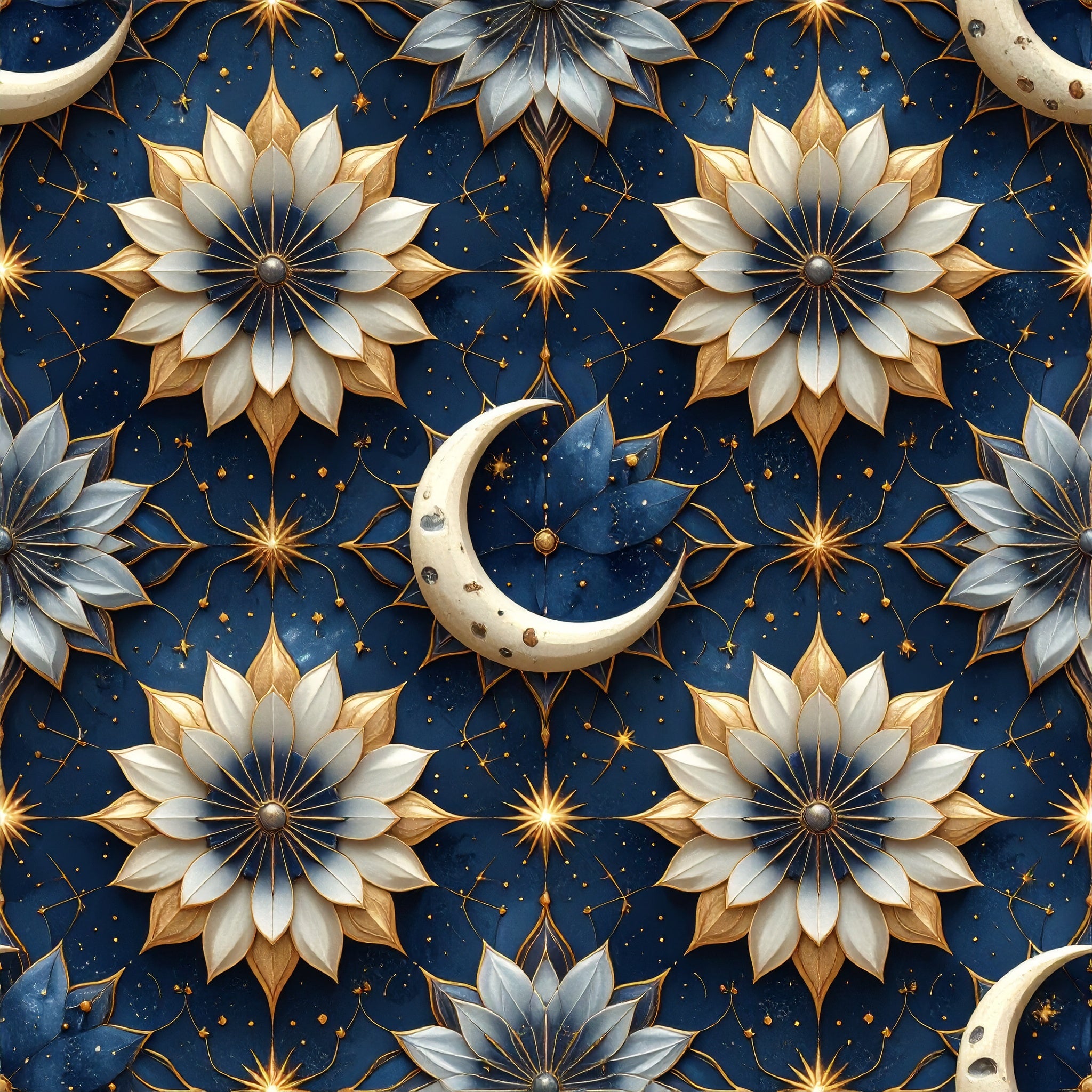 Celestial Garden Moon Wallpaper