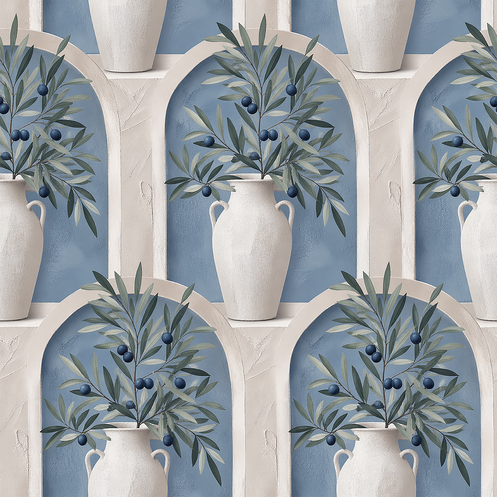 Chateau Plaster Cream Wallpaper