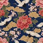 Chinoiserie Garden Scene Wallpaper