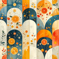 Citrus Slices Arches Wallpaper