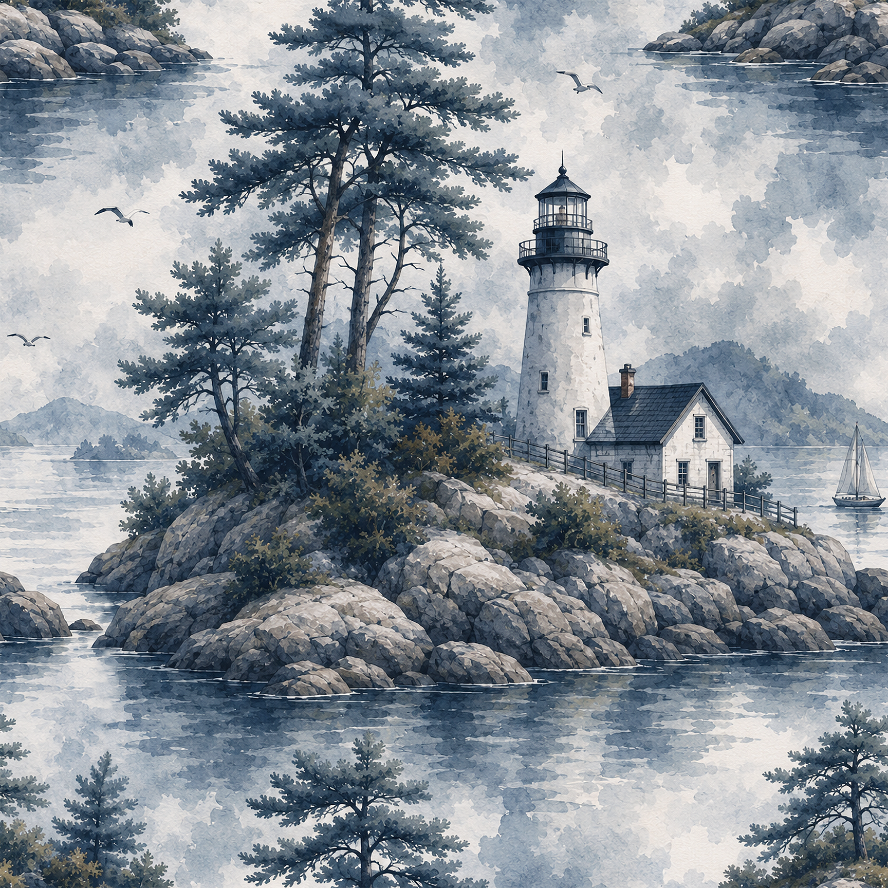 Coastal Mist Wallpaper