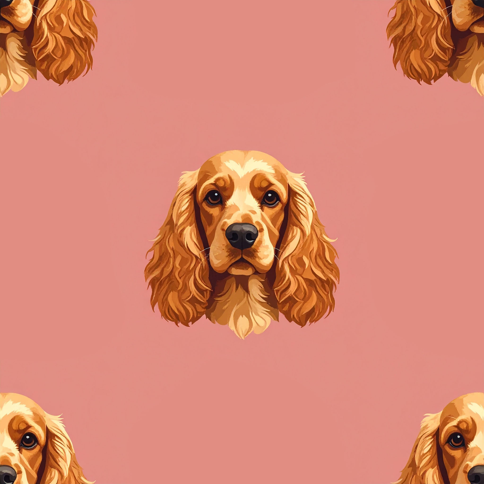 Cocker Spaniel - Flowing Fur Harmony Wallpaper