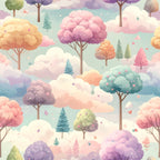 Cotton Candy Forest Wallpaper
