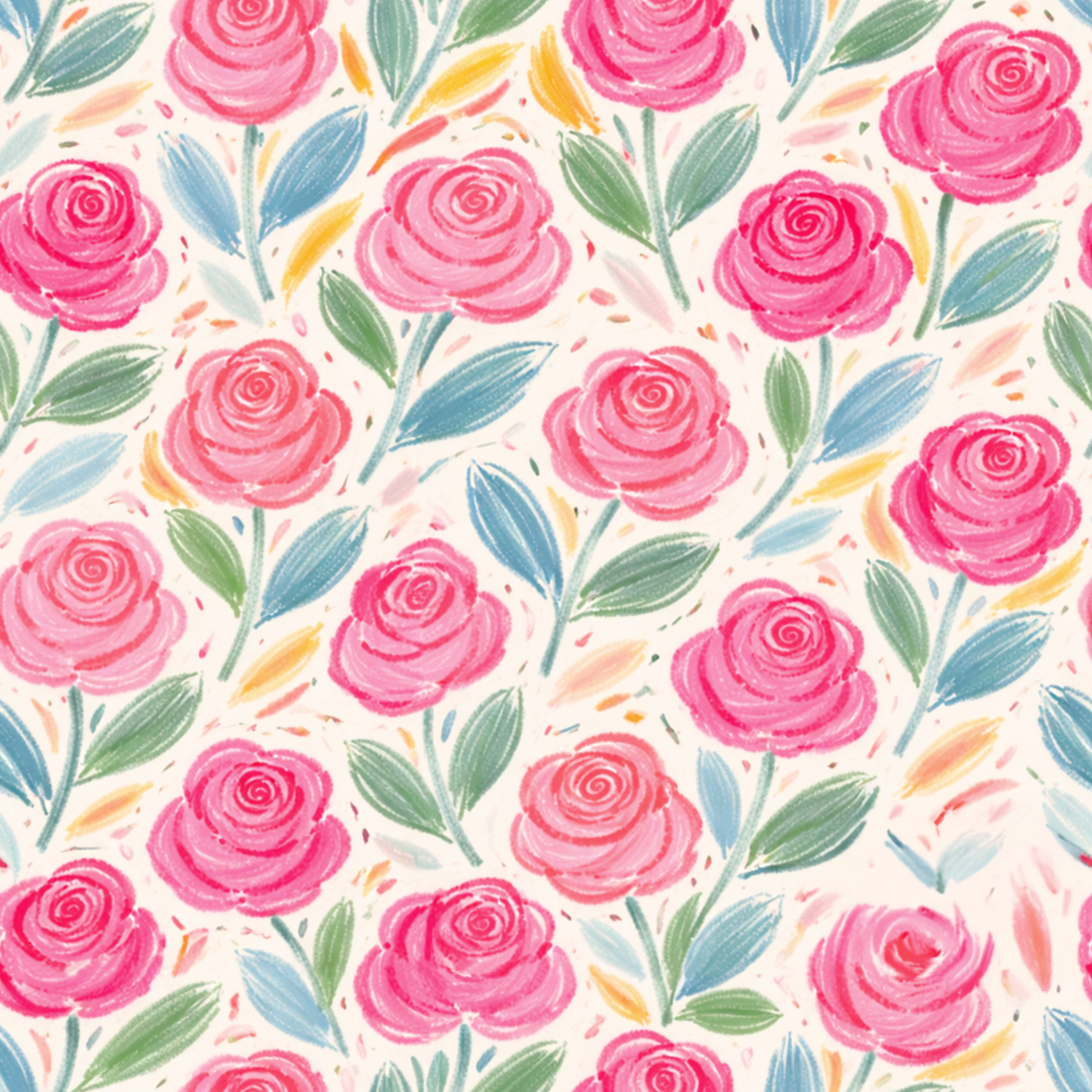 Crayon Petal Parade Wallpaper