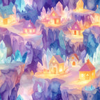 Crystal Cave Village Wallpaper