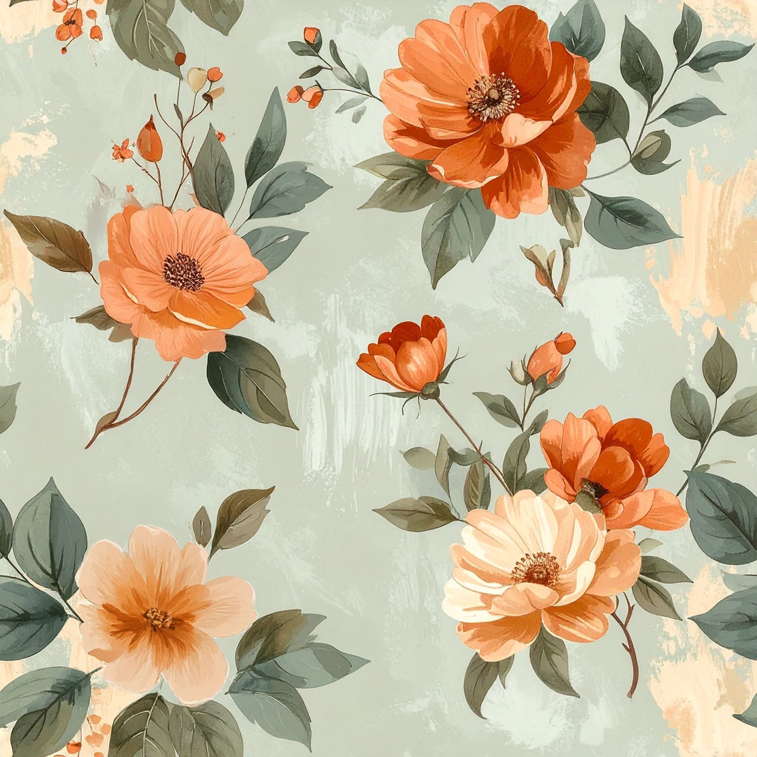 Earthy Botanical Harmony Wallpaper