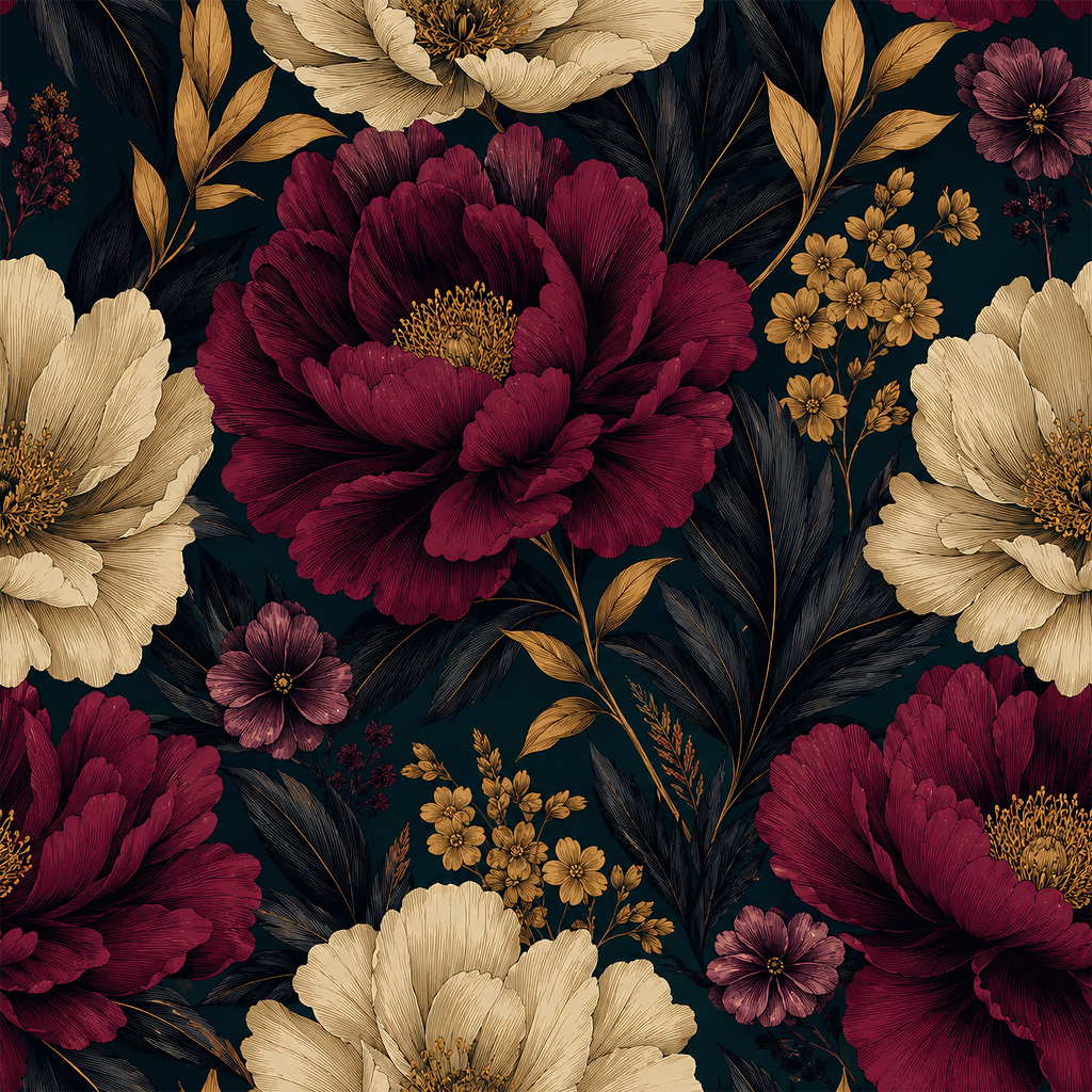 Eclipse Floral Wallpaper
