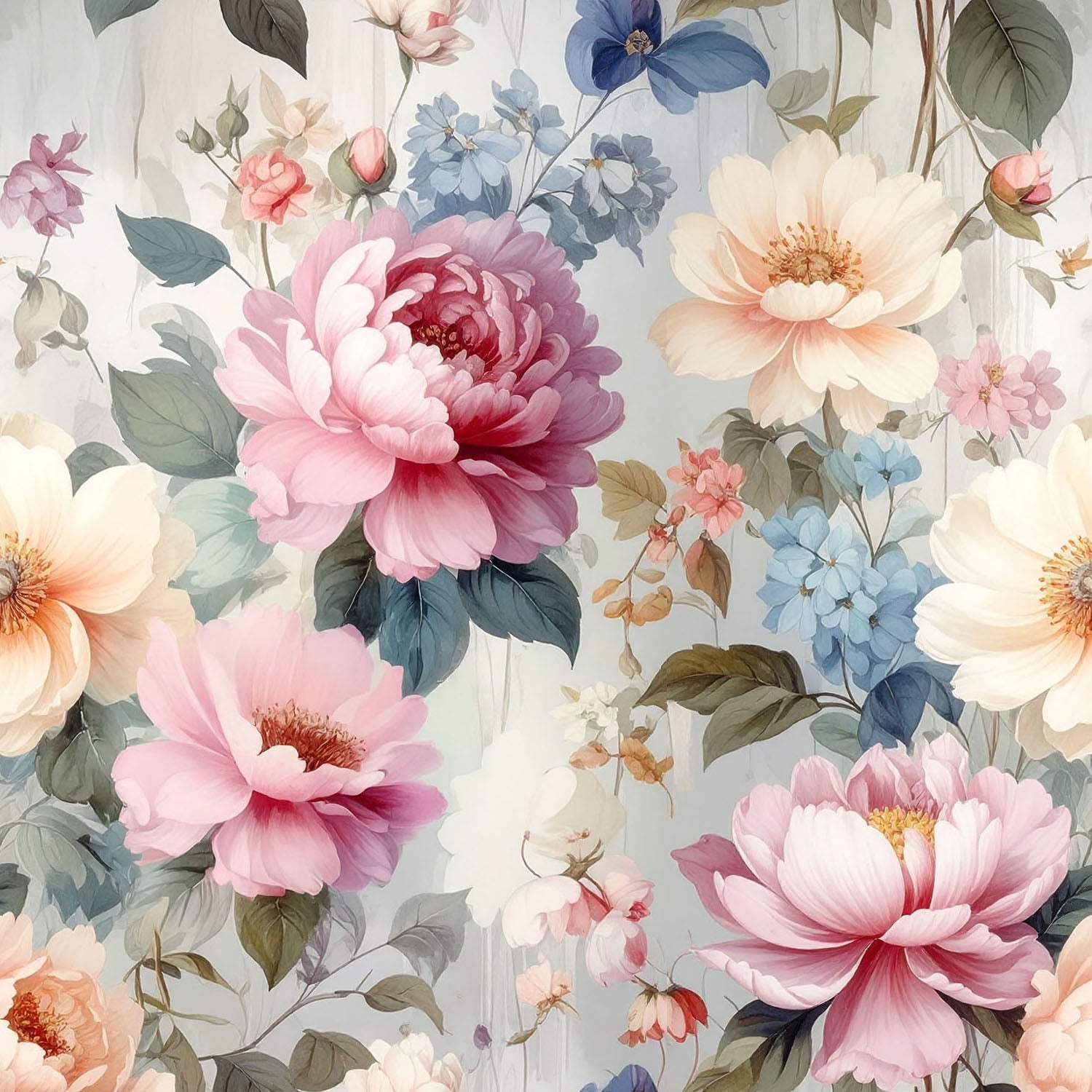 Elegant Floral Drift Streams_2' X 13' Wallpaper