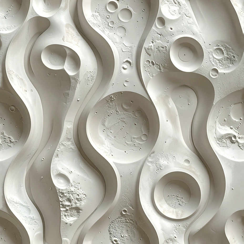 Embossed Lunar Currents Wallpaper