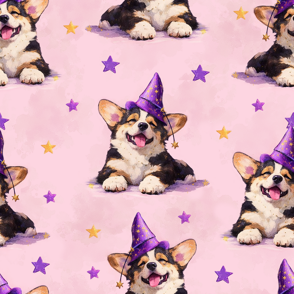 Enchanted Corgi Constellations Wallpaper
