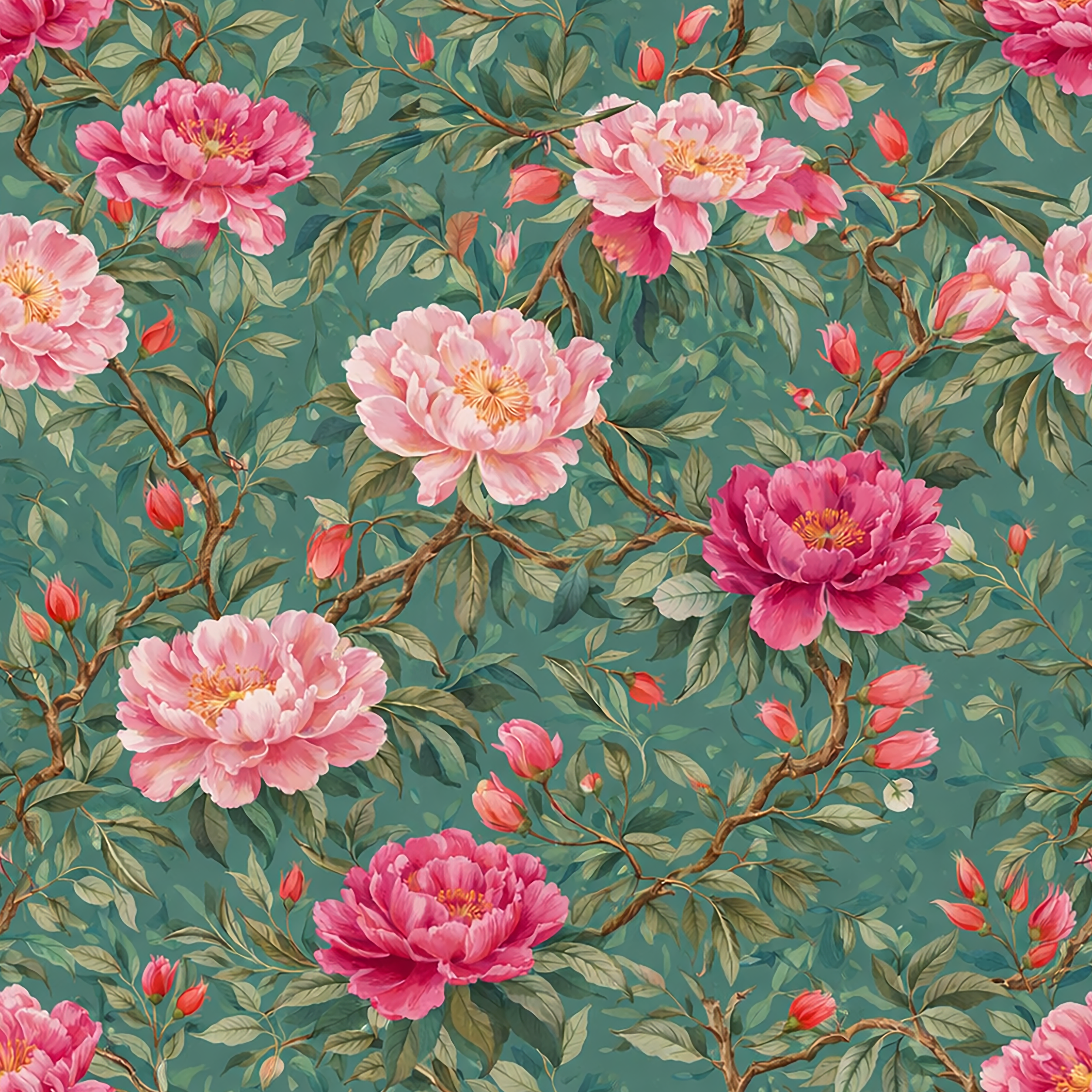 Eternal Peony Bloom Wallpaper