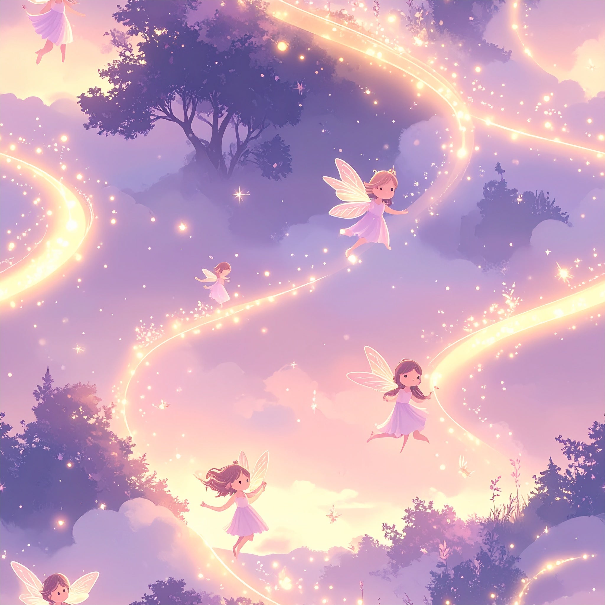 Fairy Light Trails Wallpaper