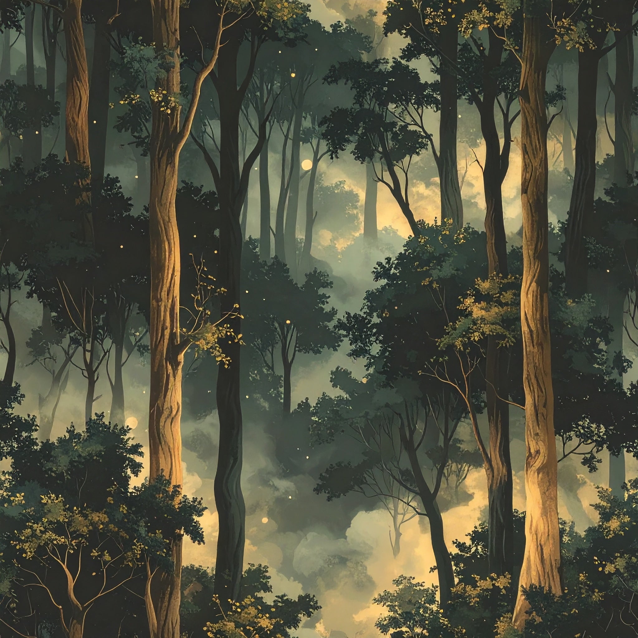 Nighttime Forest Wallpaper
