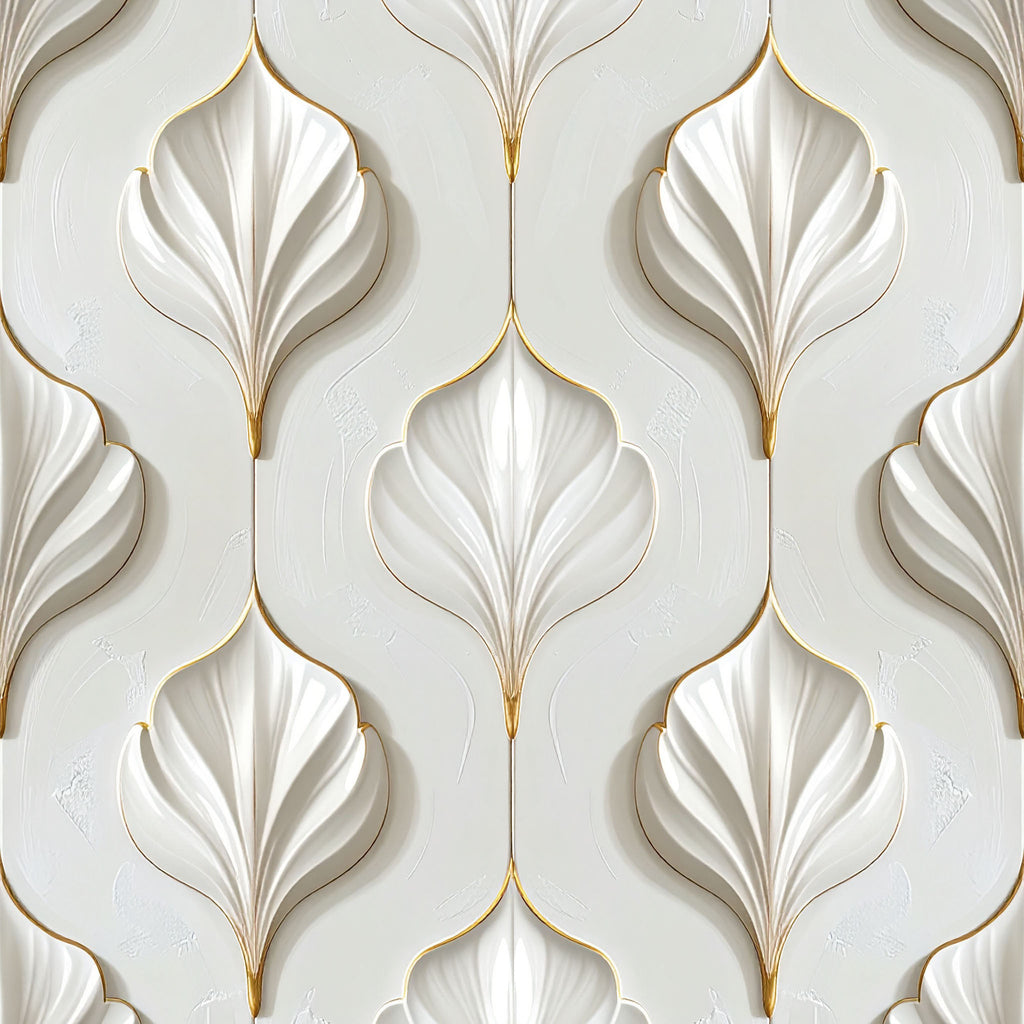 Floating Porcelain Petals Wallpaper