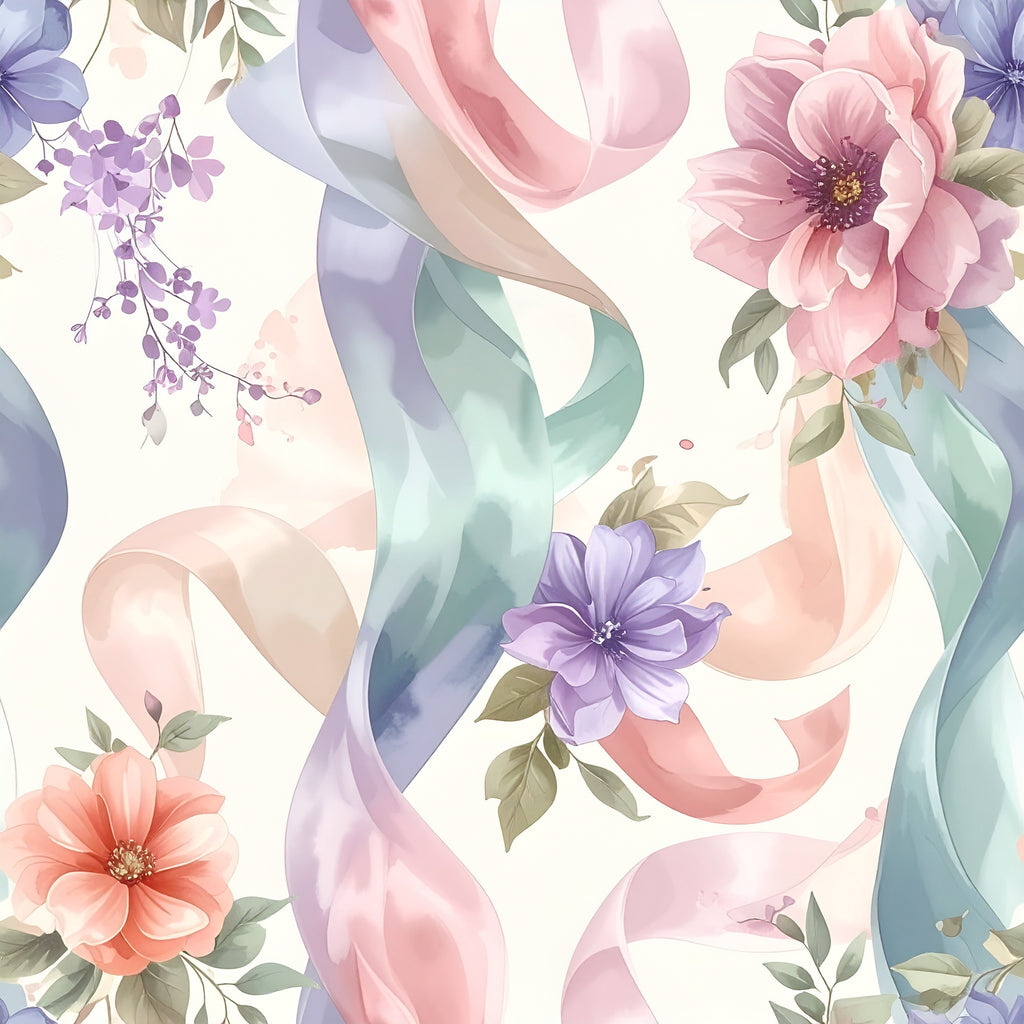 Floating Ribbon Garden Wallpaper
