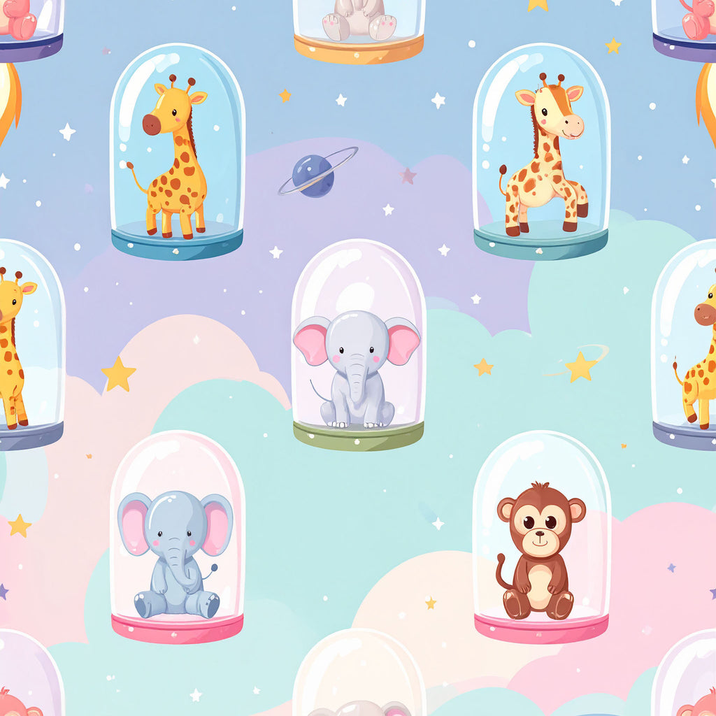Floating Space Zoo Wallpaper