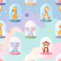 Floating Space Zoo Wallpaper