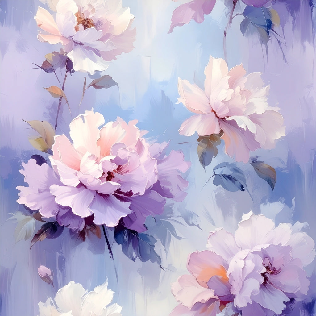 Floral Mist Landscape Wallpaper