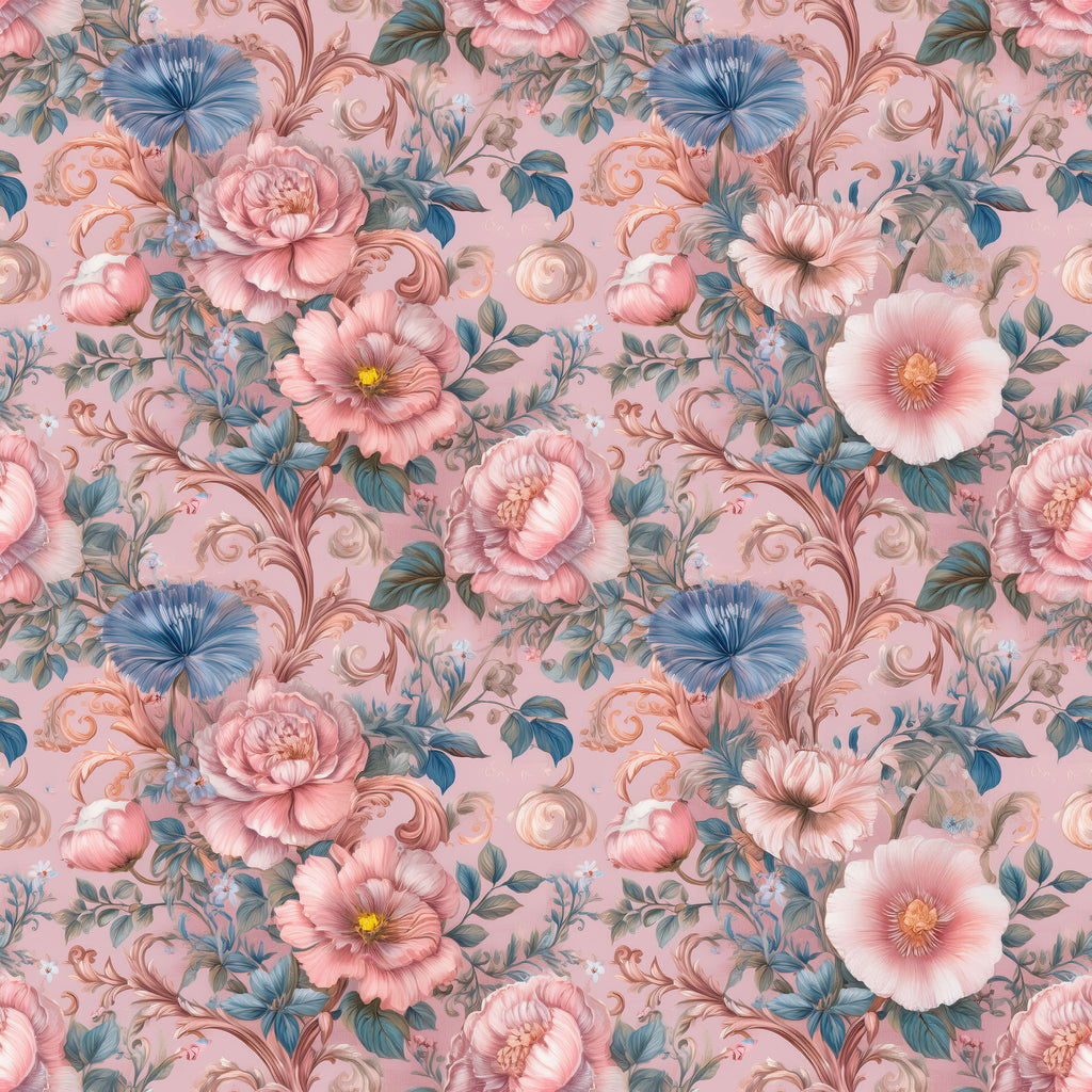 Floral Ornate Baroque Wallpaper