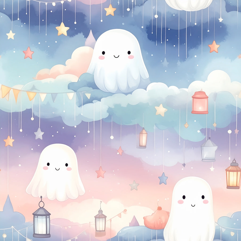Friendly Ghost Pajama Party Wallpaper