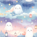 Friendly Ghost Pajama Party Wallpaper