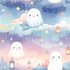 Friendly Ghost Pajama Party Wallpaper