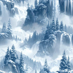 Frosted Pine Waterways Wallpaper