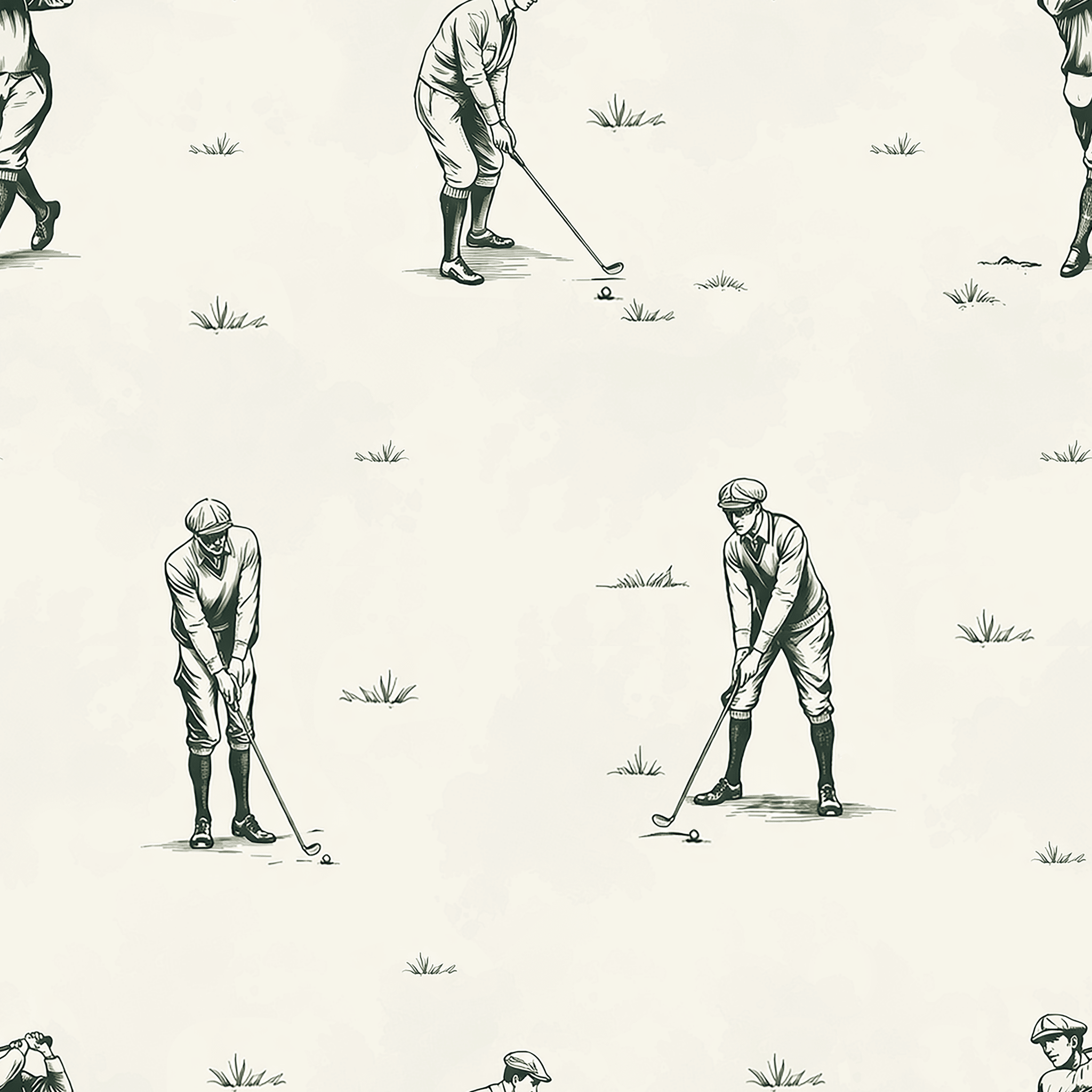 Gentlemen’s Fairway Wallpaper Peel and Stick Wallpaper | Accent Haus
