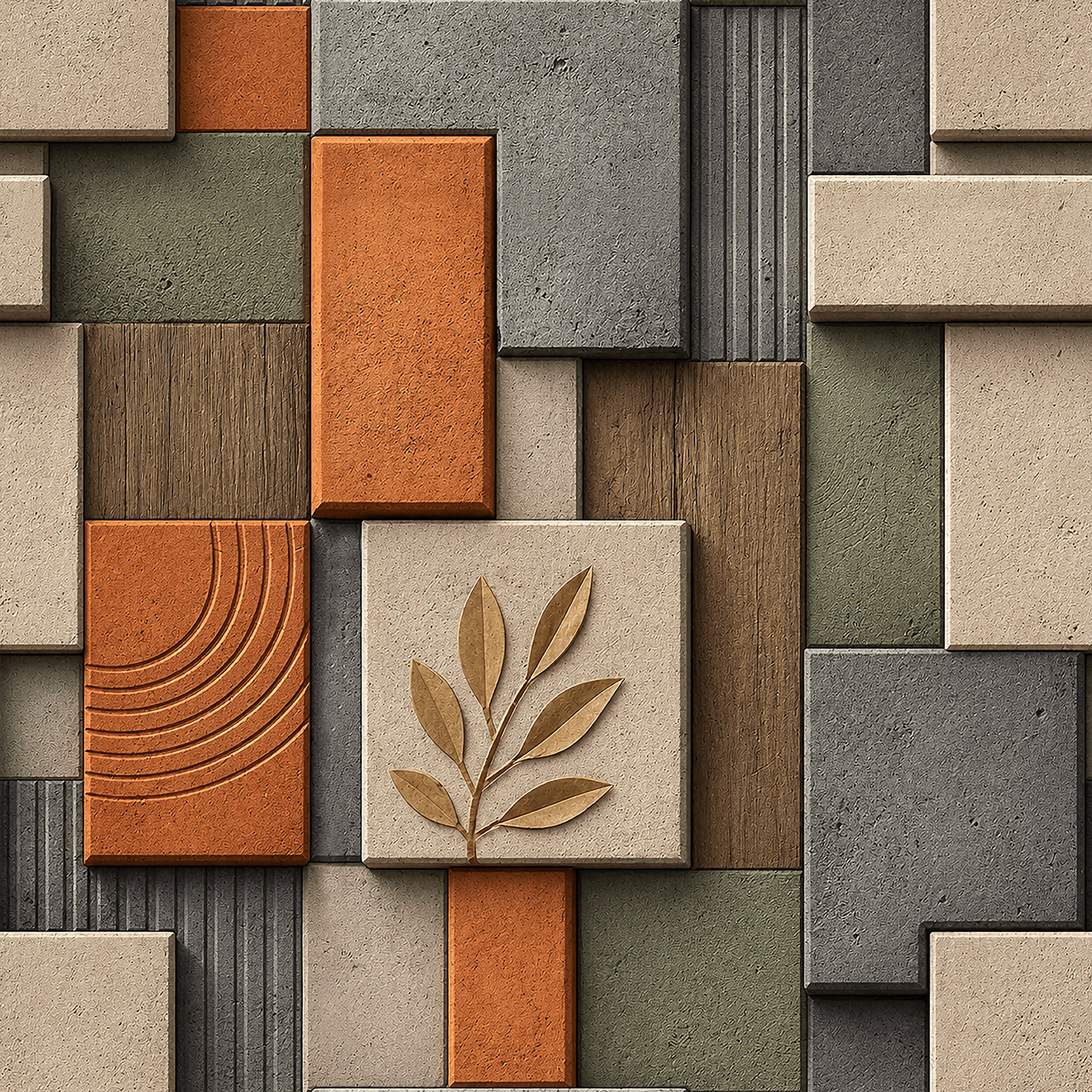 Geometric Shadow Blocks Wallpaper Peel and Stick Wallpaper | Accent Haus