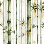 Gilded Bamboo Harmony Wallpaper