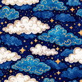 Golden Crescent Clouds Wallpaper