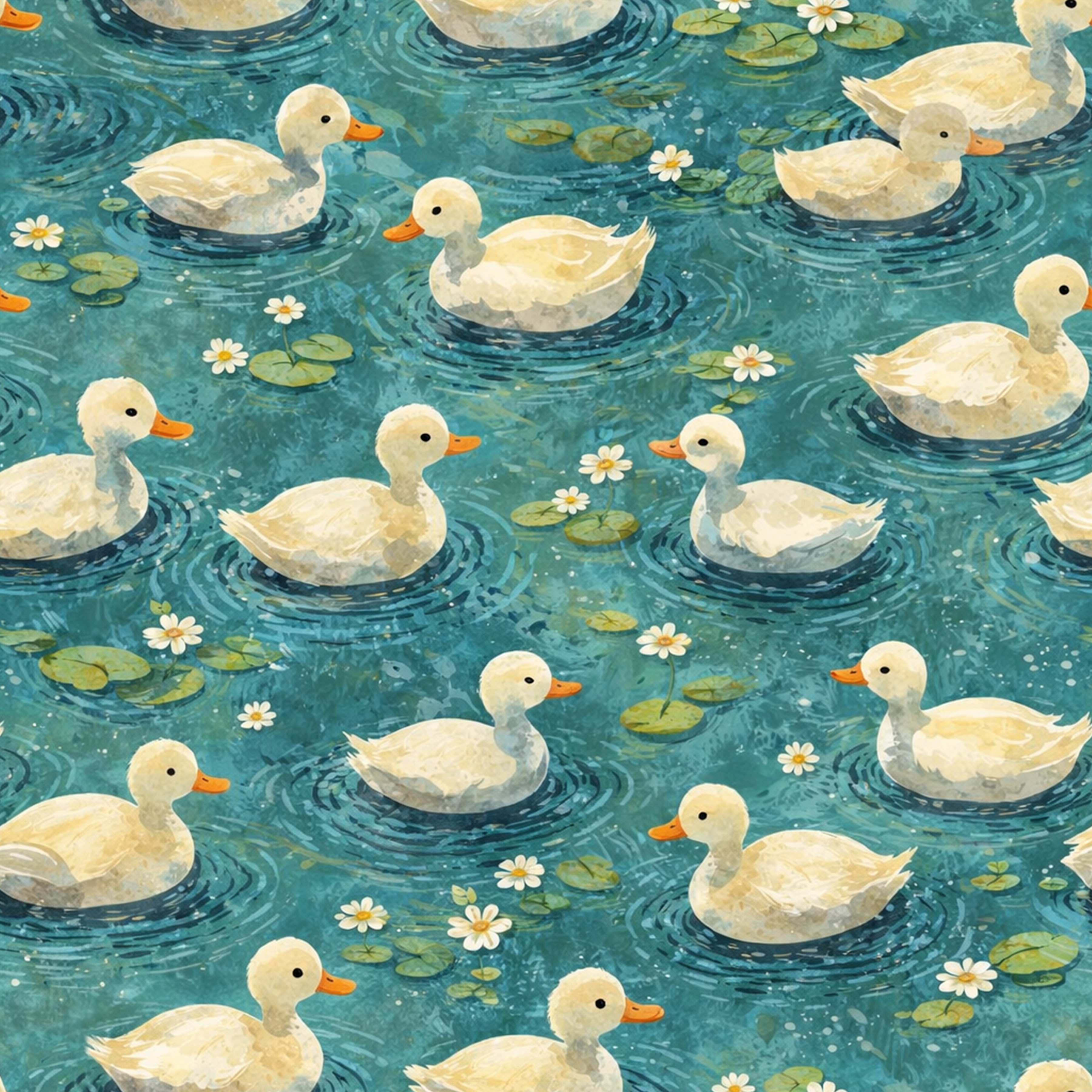 Golden Duckling Drift Wallpaper