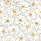 Golden Whisper Blossoms Wallpaper