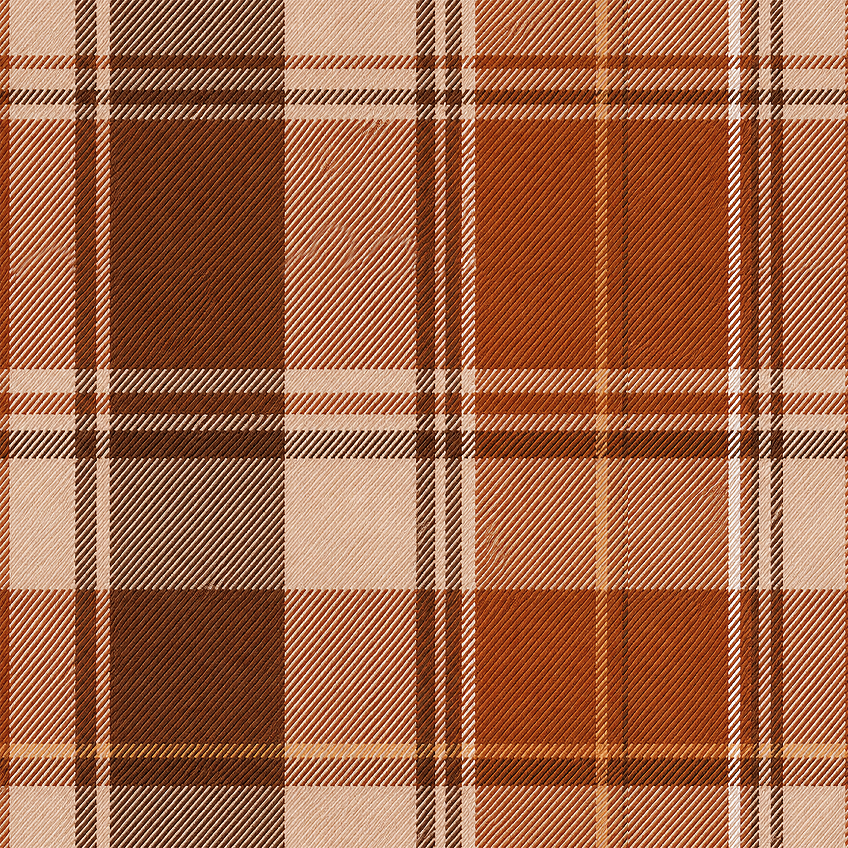 Harvest Plaid Copper Wallpaper