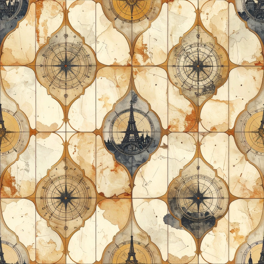 Heritage Keyway Columns Wallpaper