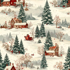 Holiday Village Toile Wallpaper