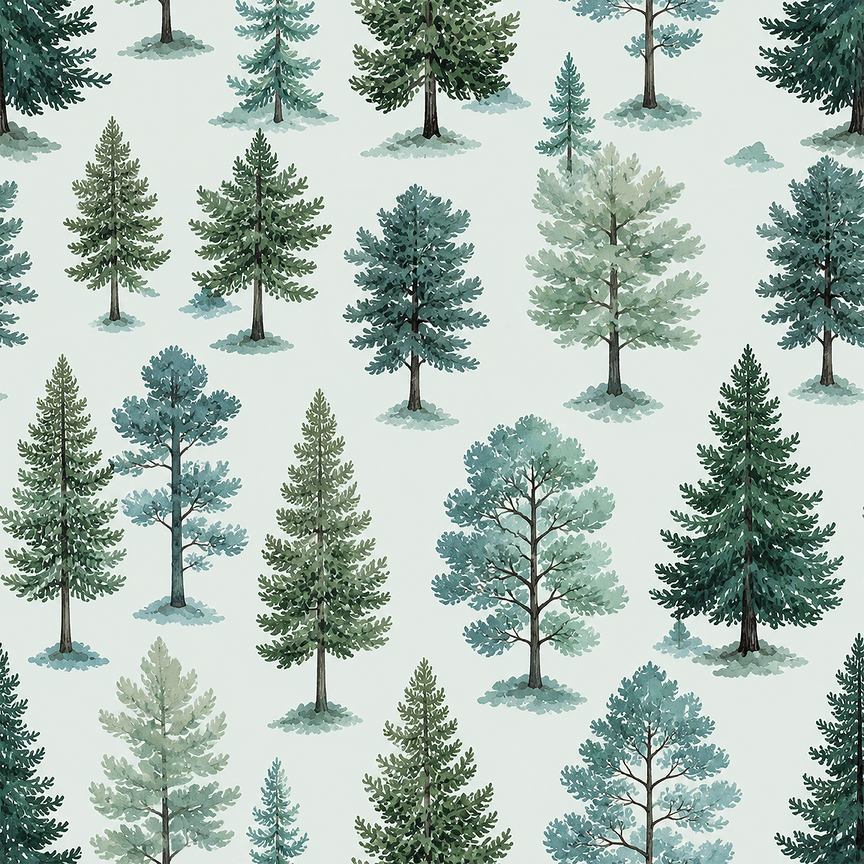Holiday Pine Forest Wallpaper