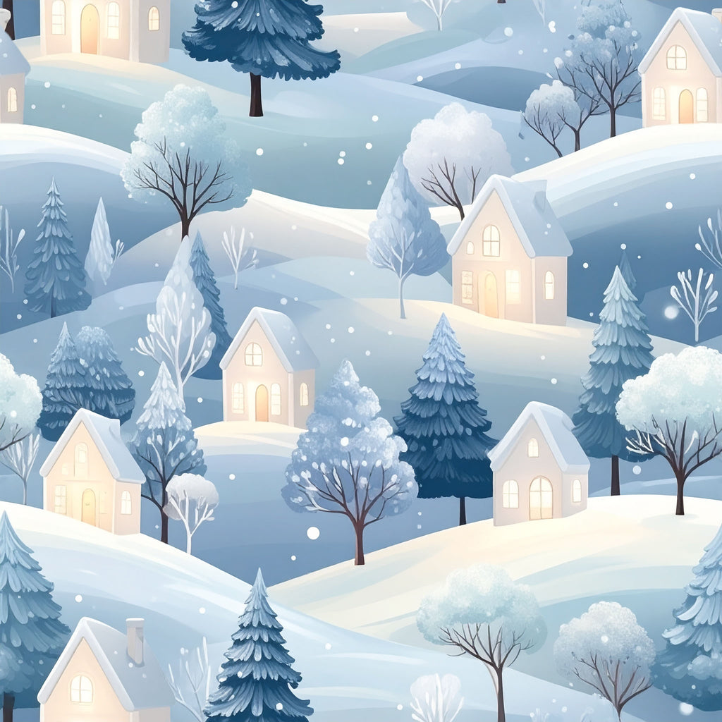 Ice Crystal Village Wallpaper