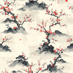 Japanese Ink Garden Wallpaper