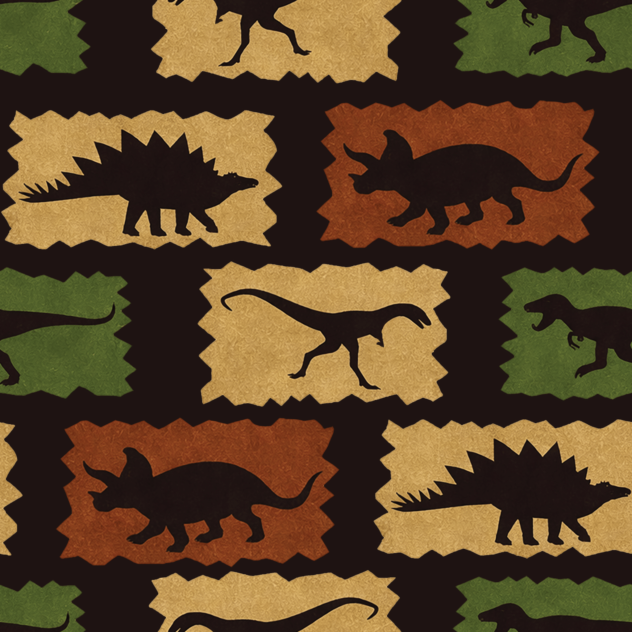 Jurassic Patchwork Parade Wallpaper Peel and Stick Wallpaper | Accent Haus