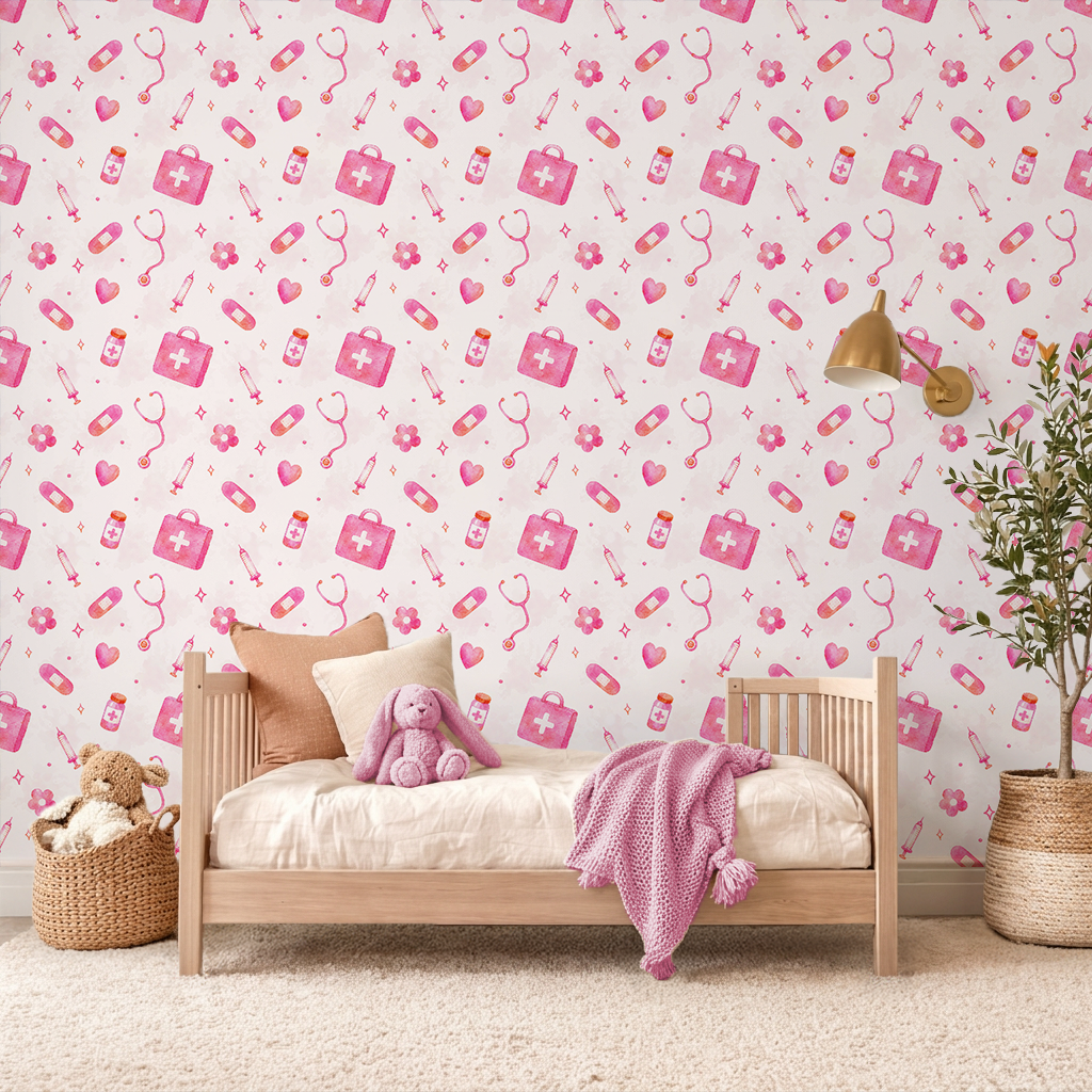 Rosy Remedy Repeat Wallpaper