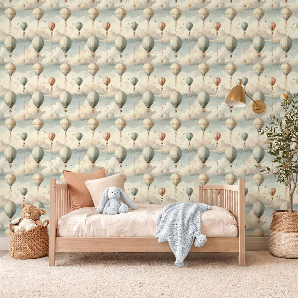 Floating Storybook Balloons Wallpaper