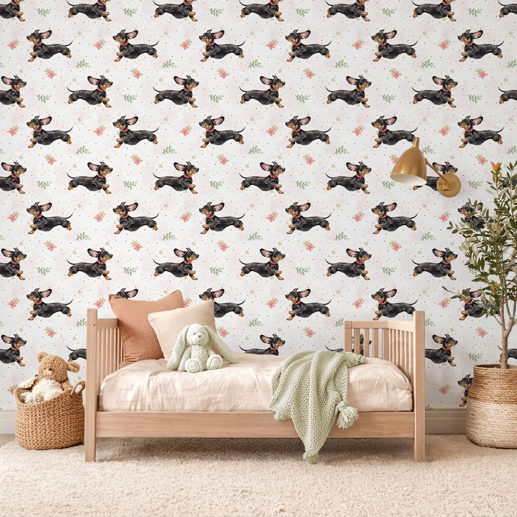 Playful Pups Parade Wallpaper