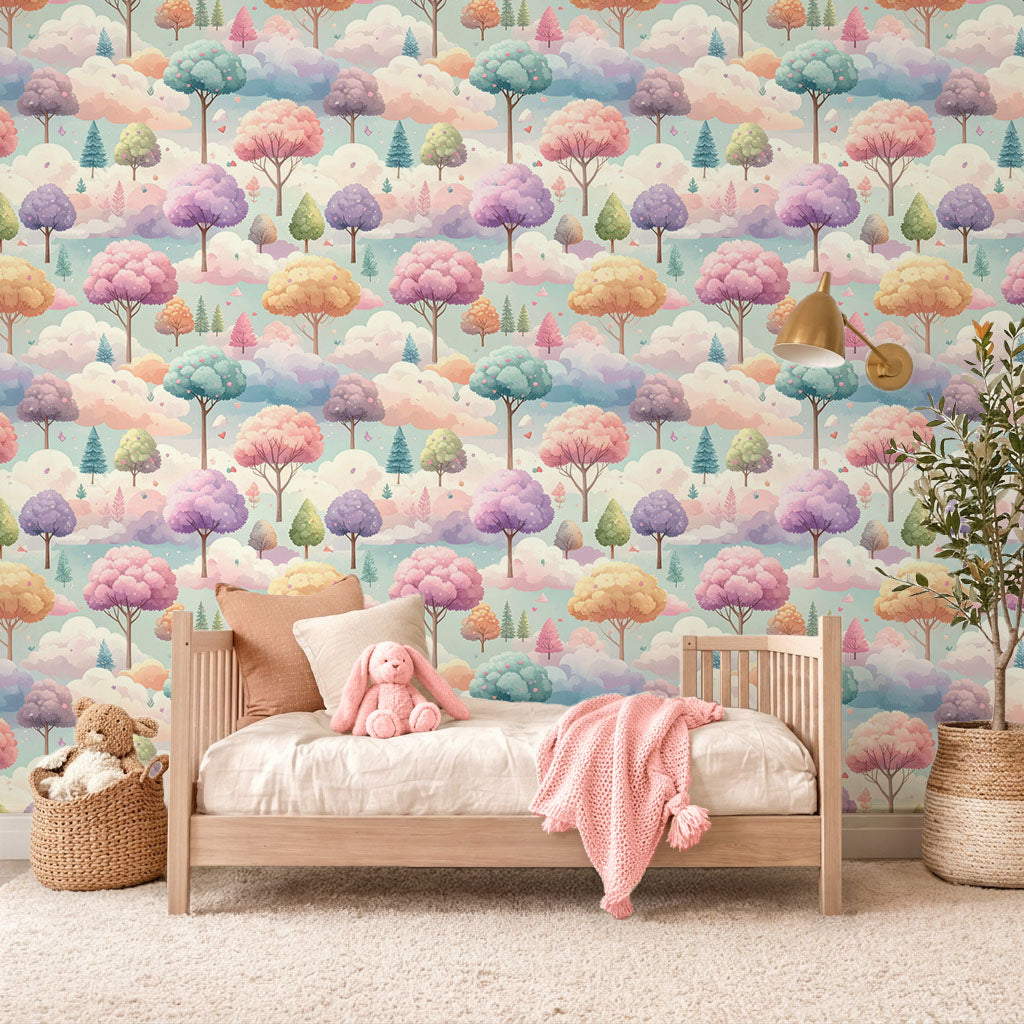 Cotton Candy Forest Wallpaper
