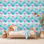 Happy Jellyfish Garden Wallpaper
