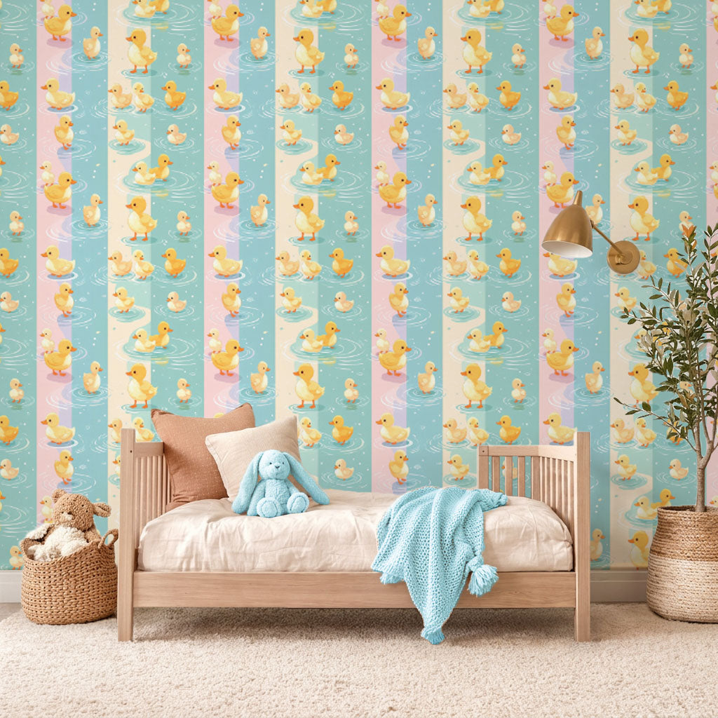 Duckling Pond Parade Wallpaper