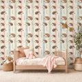 Hedgehog Flower Walk Wallpaper