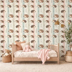 Hedgehog Flower Walk Wallpaper