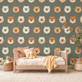 Pomeranian Cloud - Linocut Bloom Wallpaper